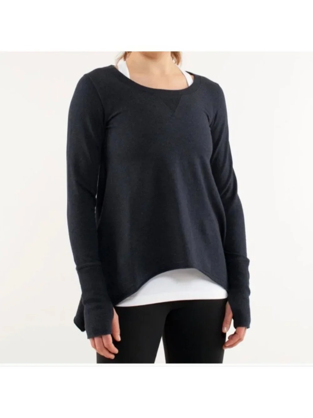 Lululemon Tea Lounge Pullover Heathered Deep Navy
